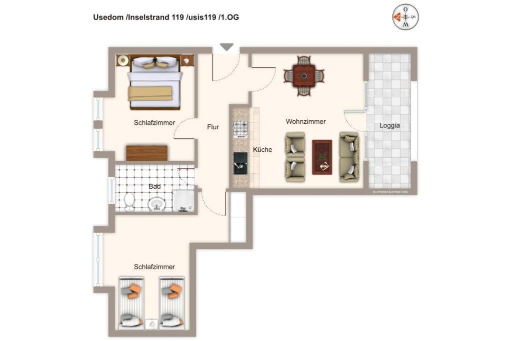 Inselstrand Inselstrand 119 Heringsdorf  Exterior foto